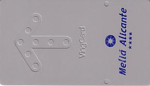 Hotel Keycard Sol Melia Alicante Spain Front
