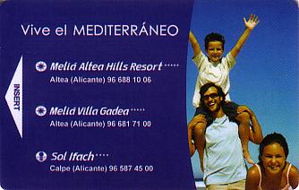Hotel Keycard Sol Melia Alicante Spain Front