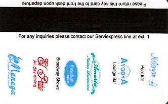 Hotel Keycard Sol Melia Bali Indonesia Back