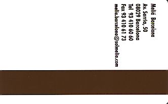 Hotel Keycard Sol Melia Barcelona Spain Back