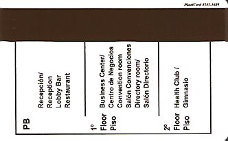 Hotel Keycard Sol Melia Buenos Aires Argentina Back