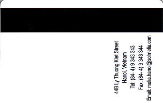 Hotel Keycard Sol Melia Hanoi Vietnam Back