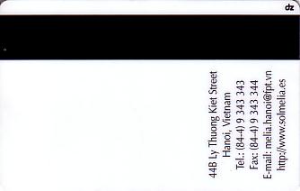 Hotel Keycard Sol Melia Hanoi Vietnam Back