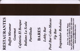 Hotel Keycard Sol Melia Havana Cuba Back