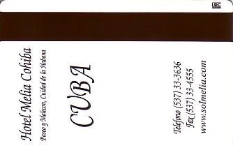Hotel Keycard Sol Melia Havana Cuba Back