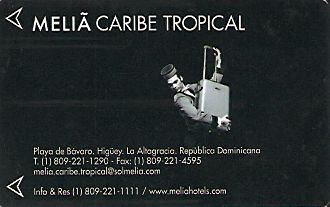 Hotel Keycard Sol Melia Higuey Dominican Republic Front