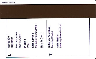 Hotel Keycard Sol Melia Lima Peru Back