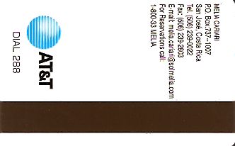 Hotel Keycard Sol Melia San Jose Costa Rica Back
