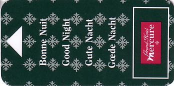 Hotel Keycard Mercure Generic Front