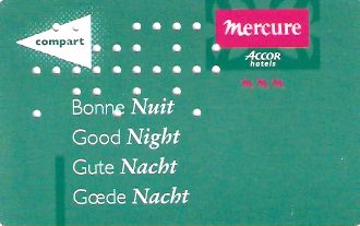 Hotel Keycard Mercure Generic Front