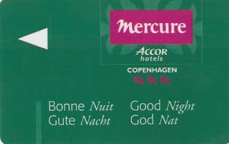 Hotel Keycard Mercure Copenhagen Denmark Front
