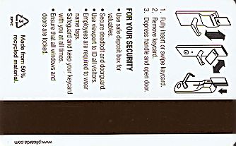 Hotel Keycard Marriott - Fairfield Inn & Suites Generic Back