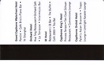 Hotel Keycard Millennium Generic Back