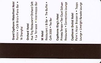 Hotel Keycard Millennium Generic Back