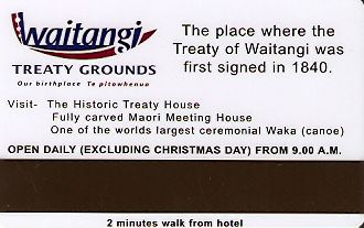 Hotel Keycard Millennium Bay of Islands New Zealand Back