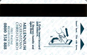 Hotel Keycard Millennium Queenstown New Zealand Back