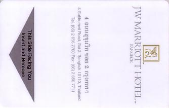 Hotel Keycard Marriott - JW Bangkok Thailand Front