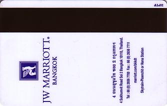 Hotel Keycard Marriott - JW Bangkok Thailand Back