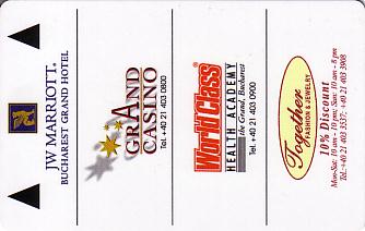 Hotel Keycard Marriott - JW Bucharest Romania Front