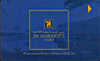 Hotel Keycard Marriott - JW Cairo Egypt Front