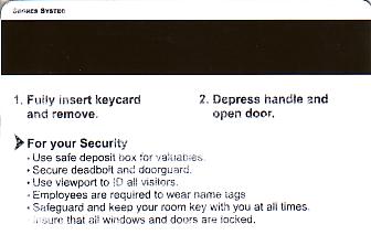 Hotel Keycard Marriott - JW Lima Peru Back