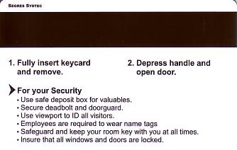 Hotel Keycard Marriott - JW Lima Peru Back