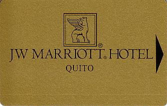 Hotel Keycard Marriott - JW Quito Ecuador Front