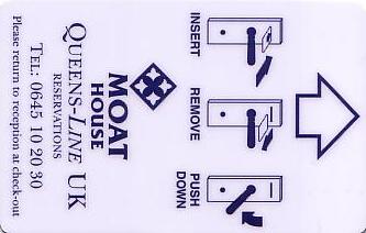 Hotel Keycard Moat House Generic Front