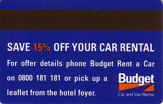 Hotel Keycard Moat House Generic Back