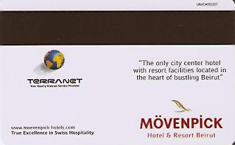 Hotel Keycard Movenpick Beirut Lebanon Back