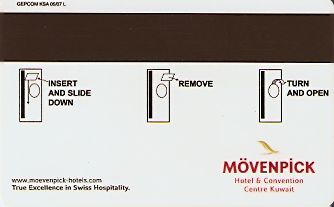 Hotel Keycard Movenpick  Kuwait Back