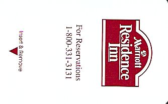 Hotel Keycard Marriott - Residence Inn Generic Front