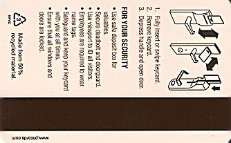 Hotel Keycard Marriott - Residence Inn Generic Back