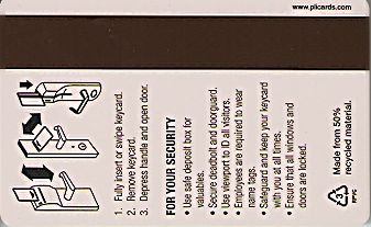 Hotel Keycard Marriott - Residence Inn Generic Back