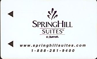 Hotel Keycard Marriott - SpringHill Suites Generic Front