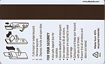 Hotel Keycard Marriott - SpringHill Suites Generic Back