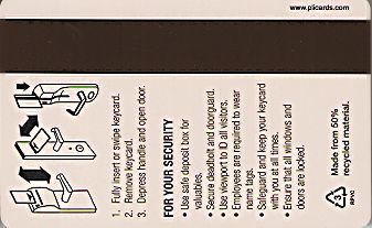 Hotel Keycard Marriott - SpringHill Suites Generic Back