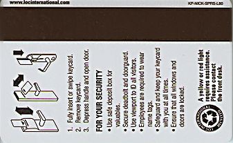 Hotel Keycard Marriott - SpringHill Suites Generic Back