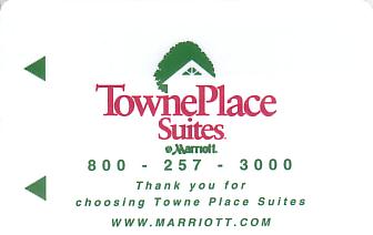 Hotel Keycard Marriott - TownePlace Suites Generic Front