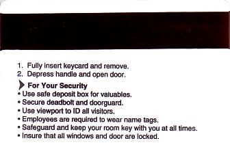 Hotel Keycard Marriott - TownePlace Suites Generic Back