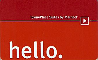 Hotel Keycard Marriott - TownePlace Suites Generic Front