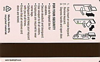 Hotel Keycard Marriott - TownePlace Suites Generic Back