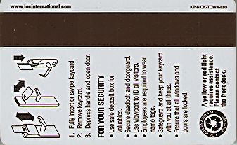 Hotel Keycard Marriott - TownePlace Suites Generic Back