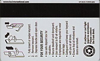 Hotel Keycard Marriott - TownePlace Suites Generic Back