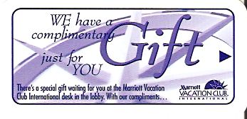 Hotel Keycard Marriott - Vacation Club Generic Front