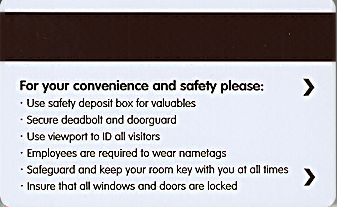 Hotel Keycard Marriott - Vacation Club Generic Back