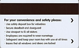 Hotel Keycard Marriott - Vacation Club Generic Back