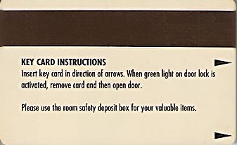 Hotel Keycard Marriott - Vacation Club  Aruba Back