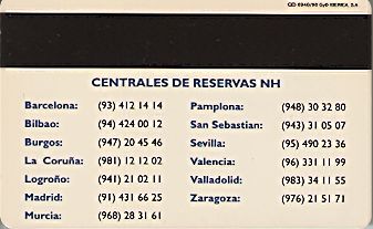 Hotel Keycard NH Hotels Generic Back