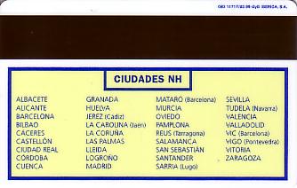 Hotel Keycard NH Hotels Generic Back